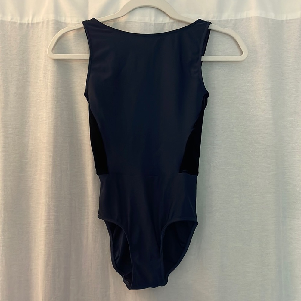 Eleve Leotard Allison in Dark Navy Velvet